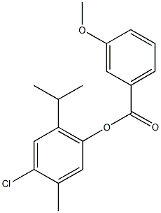 4-chloro-2-isopropyl-5-methylphenyl 3-methoxybenzoate 结构式