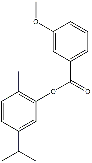 5-isopropyl-2-methylphenyl 3-methoxybenzoate 结构式