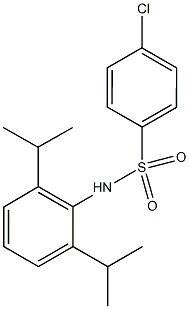 4-chloro-N-(2,6-diisopropylphenyl)benzenesulfonamide 结构式