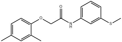 2-(2,4-dimethylphenoxy)-N-[3-(methylsulfanyl)phenyl]acetamide 结构式