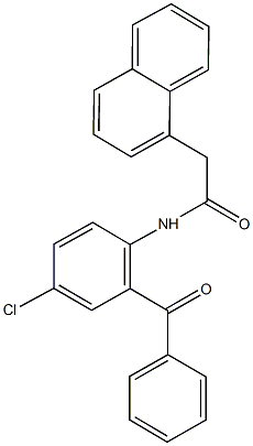 N-(2-benzoyl-4-chlorophenyl)-2-(1-naphthyl)acetamide 结构式