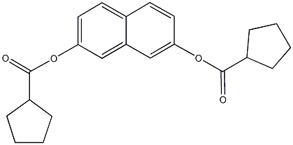 7-[(cyclopentylcarbonyl)oxy]-2-naphthyl cyclopentanecarboxylate 结构式