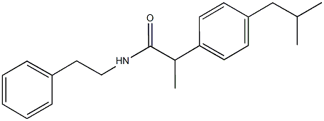 2-(4-isobutylphenyl)-N-(2-phenylethyl)propanamide 结构式