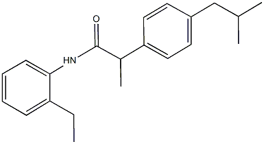 N-(2-ethylphenyl)-2-(4-isobutylphenyl)propanamide 结构式