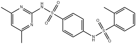 N-(4-{[(4,6-dimethyl-2-pyrimidinyl)amino]sulfonyl}phenyl)-2-methylbenzenesulfonamide 结构式