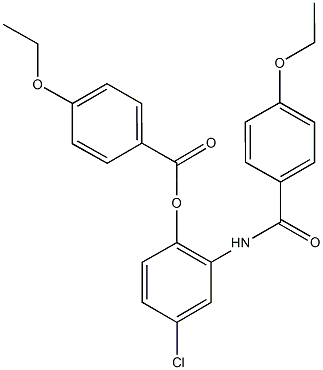 4-chloro-2-[(4-ethoxybenzoyl)amino]phenyl 4-ethoxybenzoate 结构式