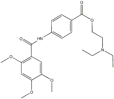 2-(diethylamino)ethyl 4-[(2,4,5-trimethoxybenzoyl)amino]benzoate 结构式