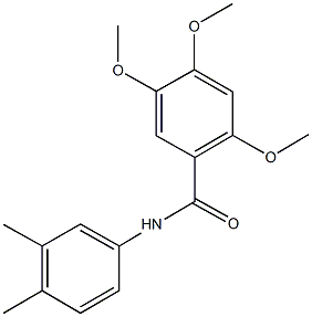 N-(3,4-dimethylphenyl)-2,4,5-trimethoxybenzamide 结构式