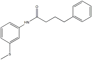 N-[3-(methylsulfanyl)phenyl]-4-phenylbutanamide 结构式