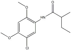 N-(5-chloro-2,4-dimethoxyphenyl)-2-methylbutanamide 结构式