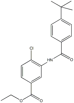 ethyl 3-[(4-tert-butylbenzoyl)amino]-4-chlorobenzoate 结构式