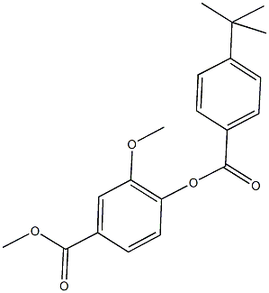 methyl 4-[(4-tert-butylbenzoyl)oxy]-3-methoxybenzoate 结构式