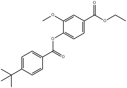 ethyl 4-[(4-tert-butylbenzoyl)oxy]-3-methoxybenzoate 结构式