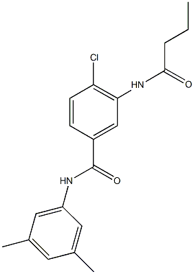 3-(butyrylamino)-4-chloro-N-(3,5-dimethylphenyl)benzamide 结构式