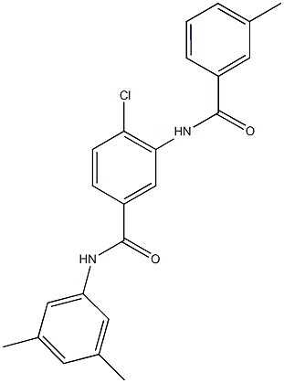 4-chloro-N-(3,5-dimethylphenyl)-3-[(3-methylbenzoyl)amino]benzamide 结构式