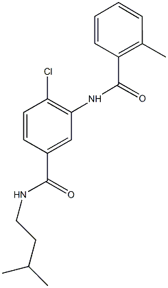 4-chloro-N-isopentyl-3-[(2-methylbenzoyl)amino]benzamide 结构式