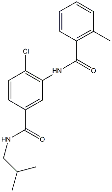 4-chloro-N-isobutyl-3-[(2-methylbenzoyl)amino]benzamide 结构式