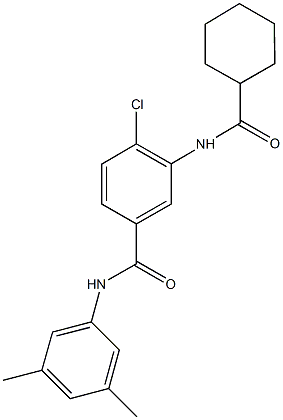 4-chloro-3-[(cyclohexylcarbonyl)amino]-N-(3,5-dimethylphenyl)benzamide 结构式