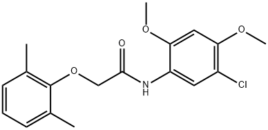 N-(5-chloro-2,4-dimethoxyphenyl)-2-(2,6-dimethylphenoxy)acetamide 结构式