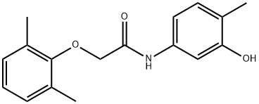 2-(2,6-dimethylphenoxy)-N-(3-hydroxy-4-methylphenyl)acetamide 结构式