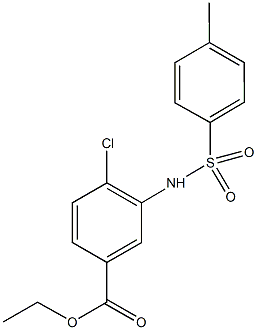 ethyl 4-chloro-3-{[(4-methylphenyl)sulfonyl]amino}benzoate 结构式