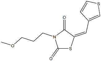 3-(3-methoxypropyl)-5-(3-thienylmethylene)-1,3-thiazolidine-2,4-dione 结构式