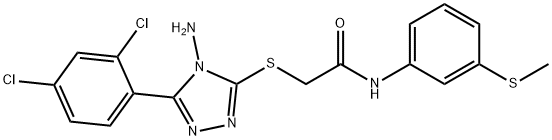 2-{[4-amino-5-(2,4-dichlorophenyl)-4H-1,2,4-triazol-3-yl]thio}-N-[3-(methylthio)phenyl]acetamide 结构式