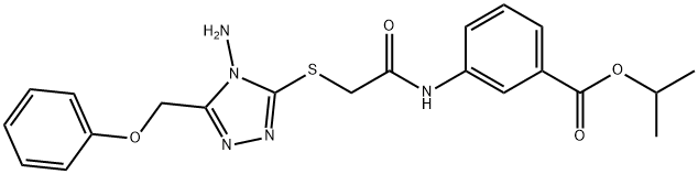 isopropyl 3-[({[4-amino-5-(phenoxymethyl)-4H-1,2,4-triazol-3-yl]sulfanyl}acetyl)amino]benzoate 结构式