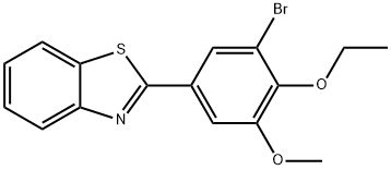 2-(3-bromo-4-ethoxy-5-methoxyphenyl)-1,3-benzothiazole 结构式