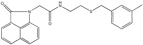 N-{2-[(3-methylbenzyl)sulfanyl]ethyl}-2-(2-oxobenzo[cd]indol-1(2H)-yl)acetamide 结构式