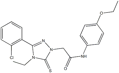 2-[3-(2-chlorophenyl)-4-ethyl-5-thioxo-4,5-dihydro-1H-1,2,4-triazol-1-yl]-N-(4-ethoxyphenyl)acetamide 结构式