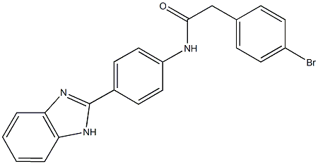 N-[4-(1H-benzimidazol-2-yl)phenyl]-2-(4-bromophenyl)acetamide 结构式