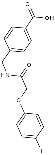 4-({[(4-iodophenoxy)acetyl]amino}methyl)benzoic acid 结构式