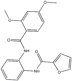 N-{2-[(2,4-dimethoxybenzoyl)amino]phenyl}-2-furamide 结构式