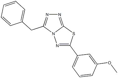 3-(3-benzyl[1,2,4]triazolo[3,4-b][1,3,4]thiadiazol-6-yl)phenyl methyl ether 结构式
