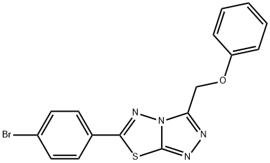 [6-(4-bromophenyl)[1,2,4]triazolo[3,4-b][1,3,4]thiadiazol-3-yl]methyl phenyl ether 结构式