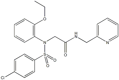 2-{[(4-chlorophenyl)sulfonyl]-2-ethoxyanilino}-N-(2-pyridinylmethyl)acetamide 结构式