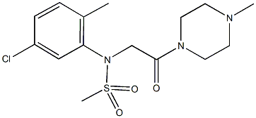 N-(5-chloro-2-methylphenyl)-N-[2-(4-methyl-1-piperazinyl)-2-oxoethyl]methanesulfonamide 结构式