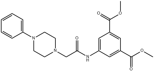 dimethyl5-{[(4-phenyl-1-piperazinyl)acetyl]amino}isophthalate 结构式