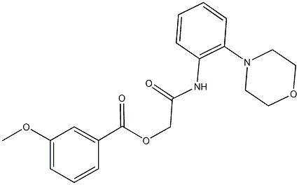 2-[2-(4-morpholinyl)anilino]-2-oxoethyl3-methoxybenzoate 结构式