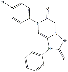 7-(4-chlorophenyl)-1-phenyl-2-thioxo-1,2,3,7-tetrahydro[1,2,4]triazolo[1,5-a]pyrazin-6(5H)-one 结构式