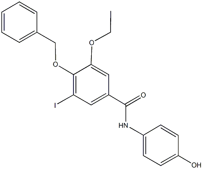 4-(benzyloxy)-3-ethoxy-N-(4-hydroxyphenyl)-5-iodobenzamide 结构式