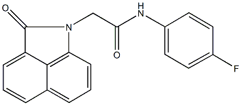N-(4-fluorophenyl)-2-(2-oxobenzo[cd]indol-1(2H)-yl)acetamide 结构式