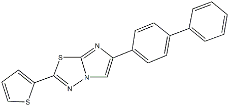 6-[1,1'-biphenyl]-4-yl-2-(2-thienyl)imidazo[2,1-b][1,3,4]thiadiazole 结构式