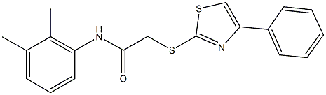 N-(2,3-dimethylphenyl)-2-[(4-phenyl-1,3-thiazol-2-yl)sulfanyl]acetamide 结构式