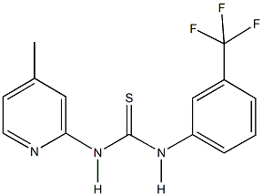N-(4-methyl-2-pyridinyl)-N'-[3-(trifluoromethyl)phenyl]thiourea 结构式