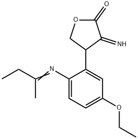 4-{5-ethoxy-2-[(1-methylpropylidene)amino]phenyl}-3-iminodihydro-2(3H)-furanone 结构式