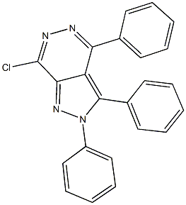 7-chloro-2,3,4-triphenyl-2H-pyrazolo[3,4-d]pyridazine 结构式