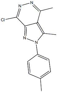 7-chloro-3,4-dimethyl-2-(4-methylphenyl)-2H-pyrazolo[3,4-d]pyridazine 结构式