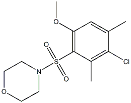 4-chloro-3,5-dimethyl-2-(4-morpholinylsulfonyl)phenyl methyl ether 结构式